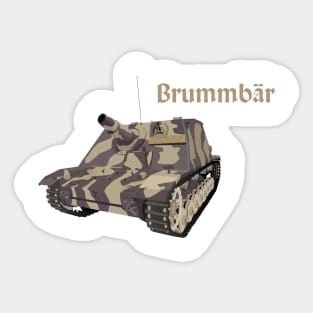 Brummbär German WW2 Armored Infantry Support Gun Sticker